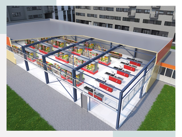 Строительство магазинов в Благовещенск от 623 руб. за м²